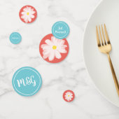 Hochzeitsvorräte für Türkis und Korallenblumen Konfetti (Gruppe)