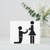 Hochzeitsvorschlag Postkarte (Stehend Vorderseite)