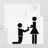 Hochzeitsvorschlag Postkarte (Vorne/Hinten)