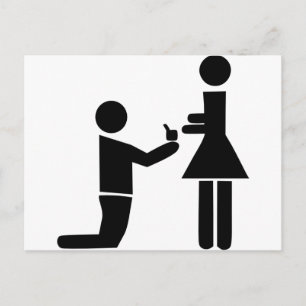 Hochzeitsvorschlag Postkarte