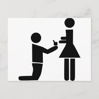Hochzeitsvorschlag Postkarte