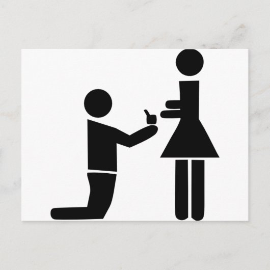 Hochzeitsvorschlag Postkarte (Vorderseite)