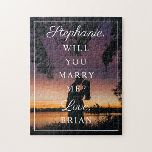 Hochzeitsvorschlag wird dir Foto heiraten Puzzle (Vertikal)