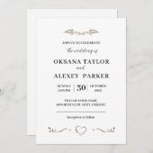 Hochzeitsvorstellung - minimales Design Einladung (Vorne/Hinten)