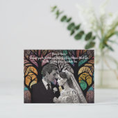 Hochzeitsvorstellungen und Geschenke Ankündigungspostkarte (Stehend Vorderseite)