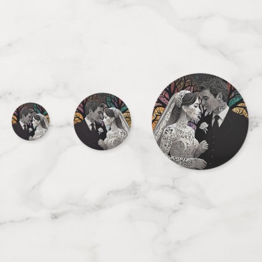 Hochzeitsvorstellungen und Geschenke Konfetti (Vorderseiten)