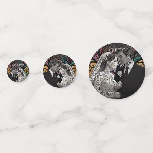 Hochzeitsvorstellungen und Geschenke Konfetti (Rückseiten)