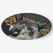 Hochzeitsvorstellungen und Geschenke Pappteller (Schrägansicht)