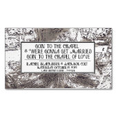 "Hochzeitsvorzeige" Business Card Magnet (Vorderseite)