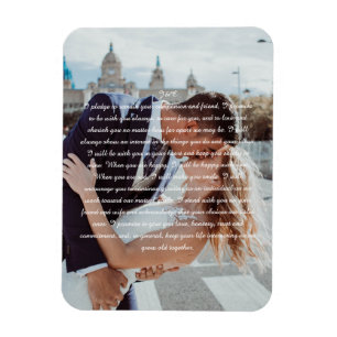 Hochzeitsvows Imitate gepackt Leinwand drucken Magnet