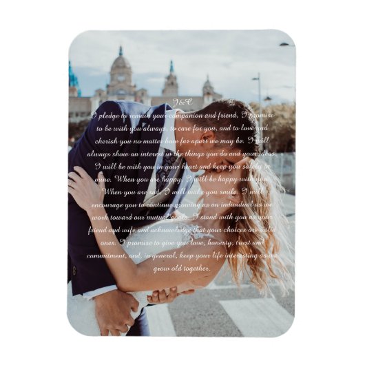 Hochzeitsvows Imitate gepackt Leinwand drucken Magnet (Vertikal)