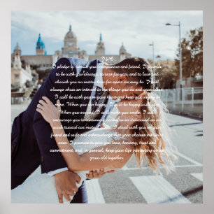 Hochzeitsvows Imitate gepackt Leinwand drucken Poster