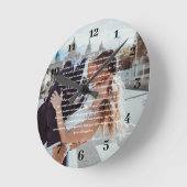 Hochzeitsvows Imitate gepackt Leinwand drucken Runde Wanduhr (Winkel)