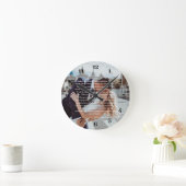 Hochzeitsvows Imitate gepackt Leinwand drucken Runde Wanduhr (Zuhause)