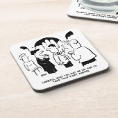 Hochzeitsvows Vikar und Trauzeuge. Funny Joke auf Getränkeuntersetzer (Linke Seite)