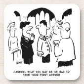 Hochzeitsvows Vikar und Trauzeuge. Funny Joke auf  Getränkeuntersetzer (Vorderseite)