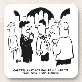 Hochzeitsvows Vikar und Trauzeuge. Funny Joke auf  Getränkeuntersetzer