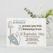 Hochzeitswaffen der Renaissance Einladung (Stehend Vorderseite)