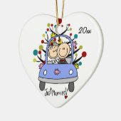 Hochzeitswagen 1. Weihnachtsgeschenk Keramikornament (Links)