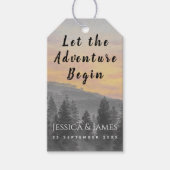 Hochzeitswald Berg Lasse Erlebnisbeginn Geschenkanhänger (Vorderseite)