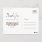 Hochzeitswaldlandschaft danke postkarte (Rückseite)