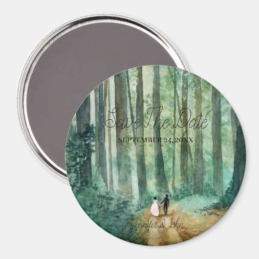 Hochzeitswaldlandschaft Magnet (Vorderseite/Rückseite)