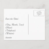 Hochzeitswalzer Save-the-Date-Postkarten Ankündigungspostkarte (Rückseite)