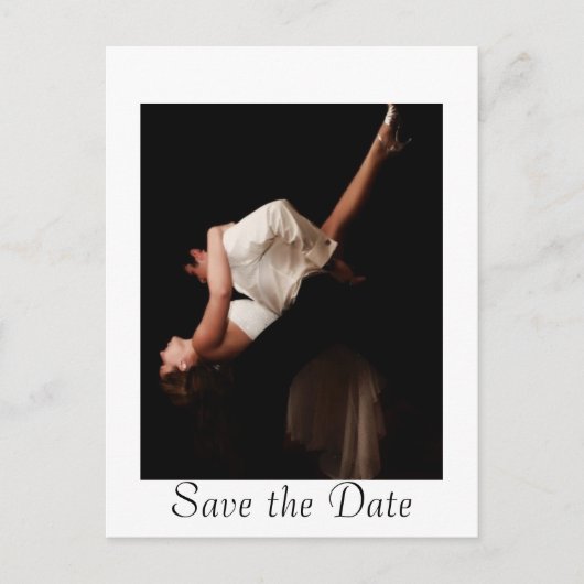 Hochzeitswalzer Save-the-Date-Postkarten Ankündigungspostkarte (Vorderseite)
