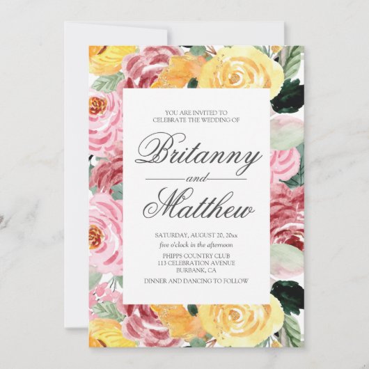 Hochzeitswasser Einladung (Vorderseite)