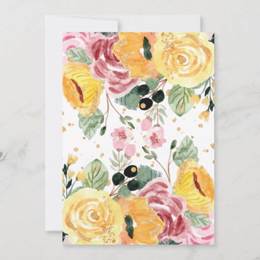 Hochzeitswasser Einladung (Rückseite)