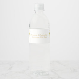 Hochzeitswasser Flasche Etikett Gold Herzen