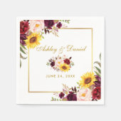 Hochzeitswasser Serviette (Vorderseite)