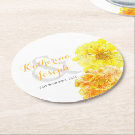 Hochzeitswasserfarbe Blume Untersetzer