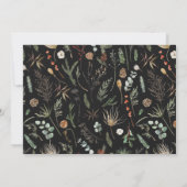 Hochzeitswasserfarbe Botanische schwarze Terrakott Save The Date (Rückseite)