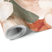 Hochzeitswasserfarbe Rose Blumenbeige hübsch niedl Geschenkpapier (Rolleneckpunkt)