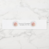 Hochzeitswasserflasche - Etikett Pfirsichfarben Ro (Einzelnes Label)