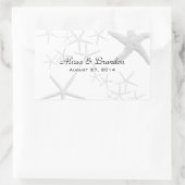 Hochzeitswasserflasche Rechteckiger Aufkleber (Tasche)