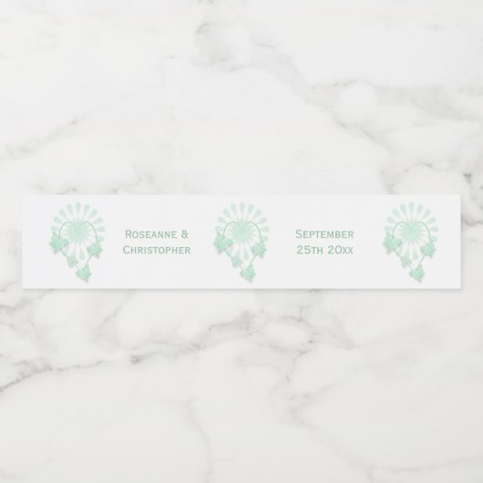 Hochzeitswasserflaschen Etikett Pfefferminzschmett (Einzelnes Label)