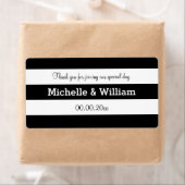 Hochzeitswasserflaschen mit schwarz-weißem Streife (Insitu)