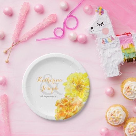 Hochzeitswasserklumpen für kundenspezifische Papie Pappteller (Party)