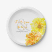 Hochzeitswasserklumpen für kundenspezifische Papie Pappteller (Vorderseite)