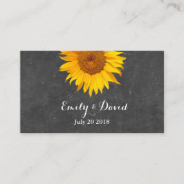 Hochzeitswebsite für Sonnenblumen Begleitkarte