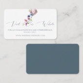 Hochzeitswebsite für Wasserfarben Beipackkarte Platzkarte (Vorne/Hinten)
