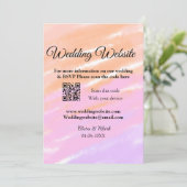 Hochzeitswebsite Hinzufügen von Q R-Code-Prüfung N Einladung (Stehend Vorderseite)