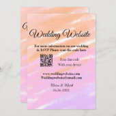 Hochzeitswebsite Hinzufügen von Q R-Code-Prüfung N Einladung (Vorne/Hinten)