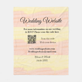 Hochzeitswebsite Hinzufügen von Q R-Code-Prüfung N Fleecedecke