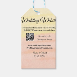 Hochzeitswebsite Hinzufügen von Q R-Code-Prüfung N Geschenkanhänger