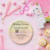 Hochzeitswebsite Hinzufügen von Q R-Code-Prüfung N Pappteller (Party)