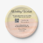 Hochzeitswebsite Hinzufügen von Q R-Code-Prüfung N Pappteller (Vorderseite)