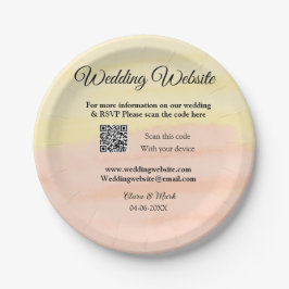 Hochzeitswebsite Hinzufügen von Q R-Code-Prüfung N Pappteller